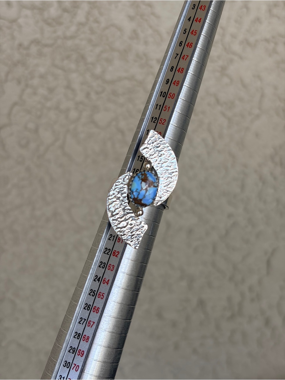 925 Sterling Silver Golden Hills Turquoise Stone Ring - Picture 11 of 11